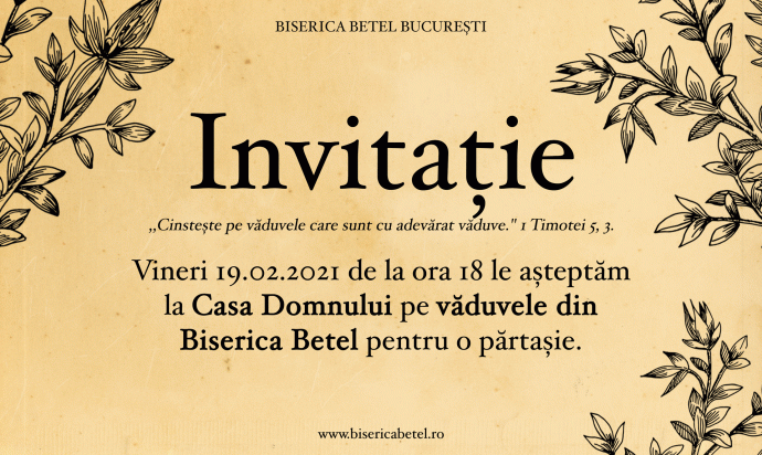 Invitatie Vaduve